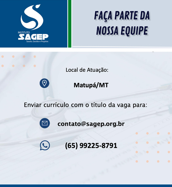 Faça parte da nossa equipe (Matupá-MT)